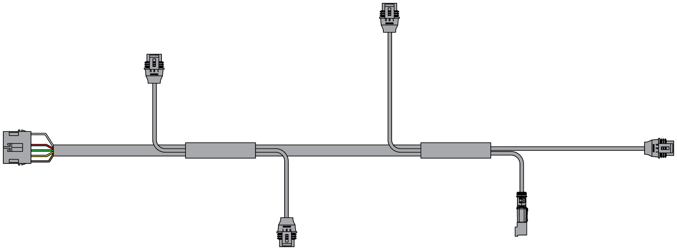Rear Tail Harness; for Stop / Turn / Tail, Back-Up and License Light; poly bag