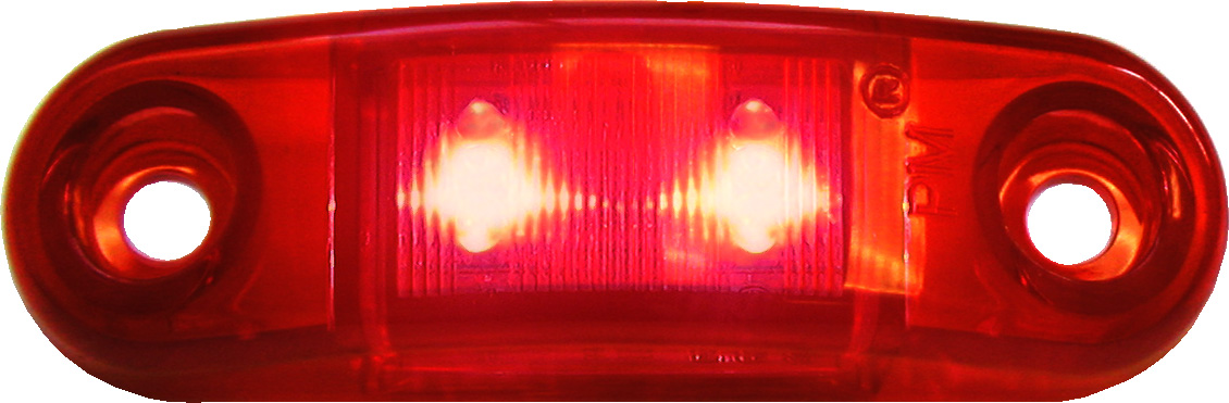 LED ECE-Compliant Side Marker/Outline Light; red, 2 m leads; poly bag - Image 3