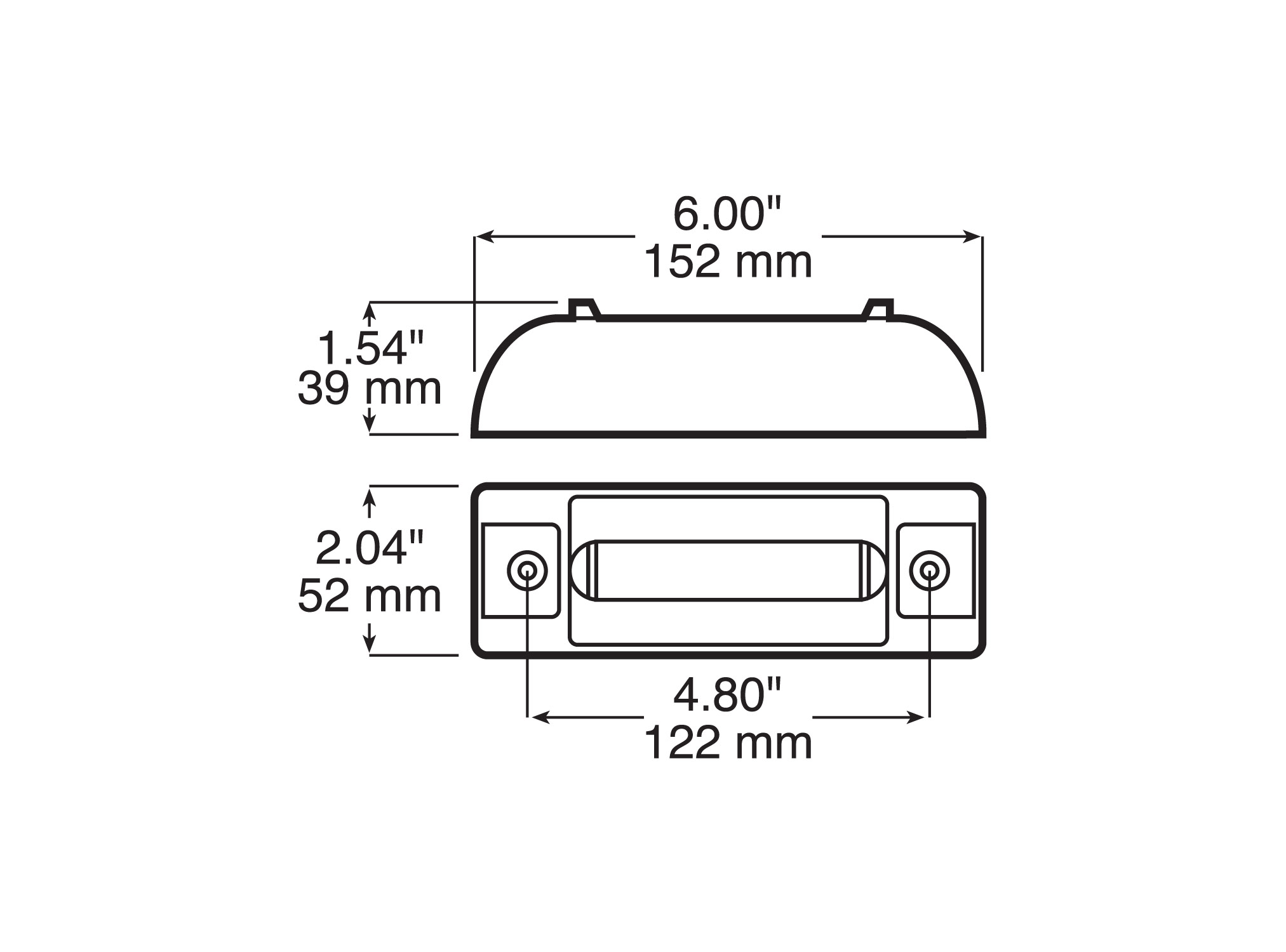 PC-Rated Clearance/Side Marker Light w/ Aux Function; red; poly bag