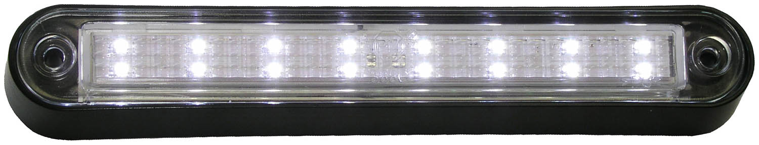 Interior / Exterior Aisle & Utility Light; white w/ black bracket; poly bag - Image 2