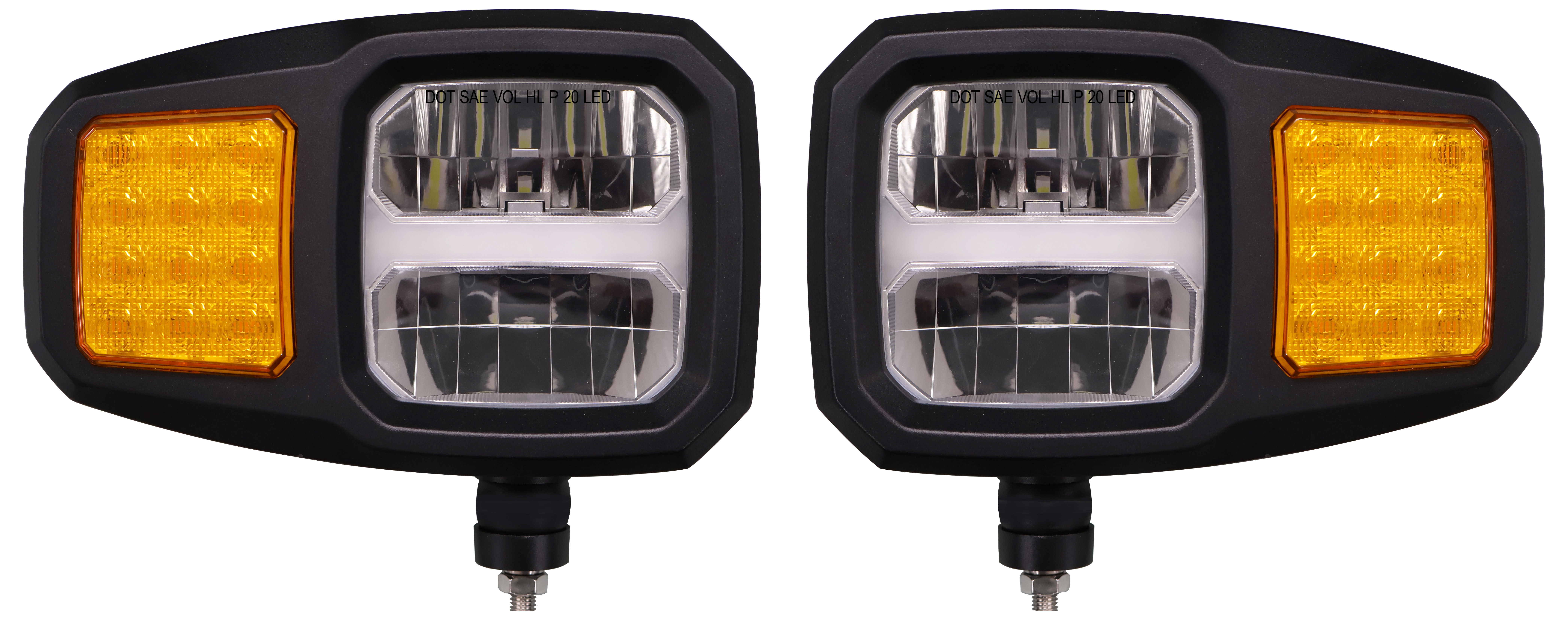 Heated LED Snow Plow Light Kit; complete kit; display box