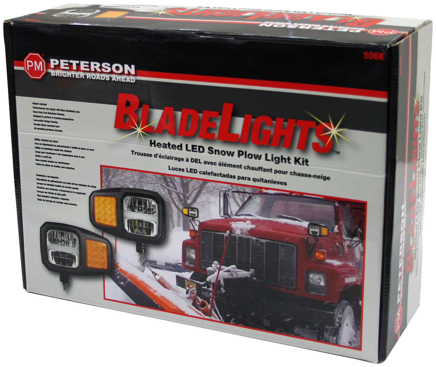Heated LED Snow Plow Light Kit; complete kit; display box - Image 2