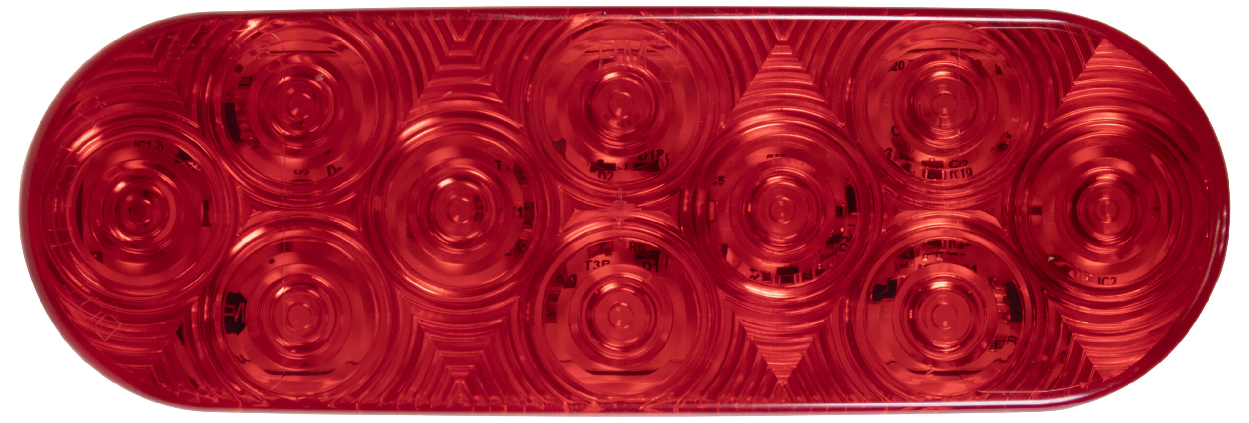 Lumen X® Auxiliary Oval Strobing Light, AMP; red, grommet; poly bag