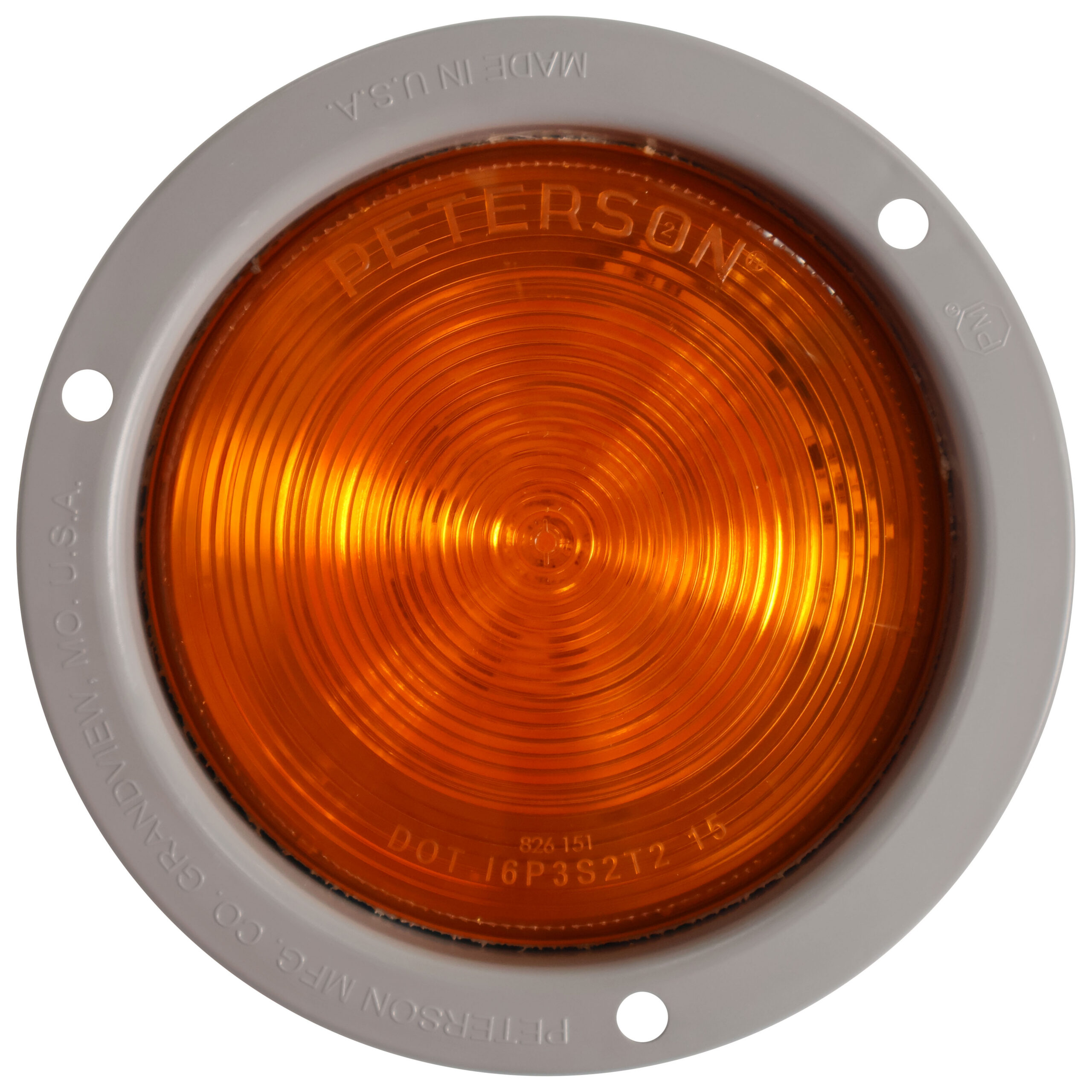 Single Diode 4 inch Round Rear Turn Signal, Multi-volt; flange; poly bag